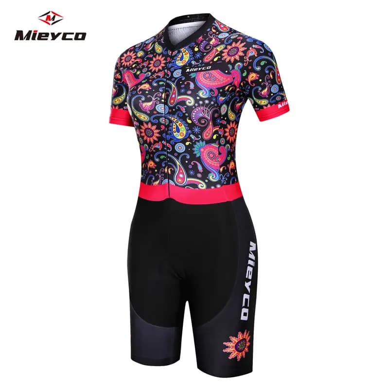 Completo Estivo per Triathlon, Tuta a Maniche Corte, Felpa e Pantaloncini, Set per Ciclismo