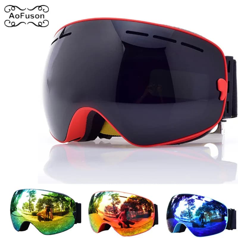 Occhiali da Snowboard da sci, occhiali da neve professionali grandangolari con doppi strati antiappannamento UV400 uomo donna motoslitta Ski Googles