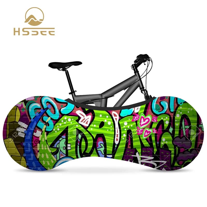HSSEE Graffiti Series copertura elastica per bicicletta copertura per pneumatici per bici MTB liscia 700c 26in copertura protettiva per bici da strada accessori per ciclismo