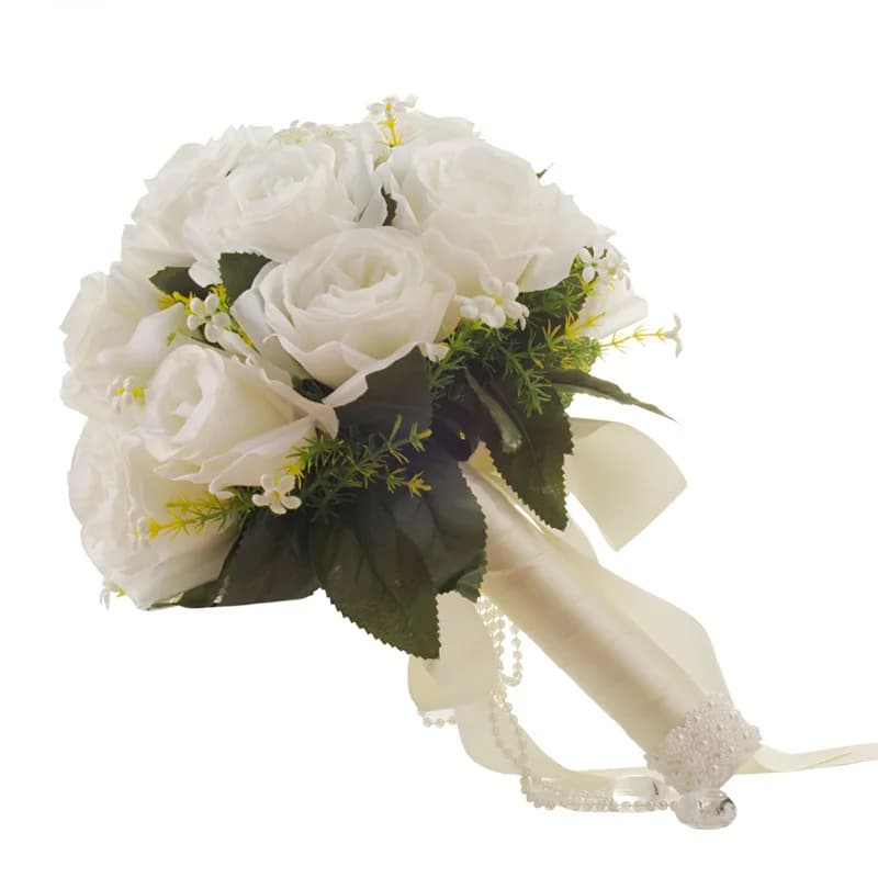 Artificial Flowers Simple Bouquet Rose High End Wedding Party Bride Home Table Plant Decoration Valentine's Day Present