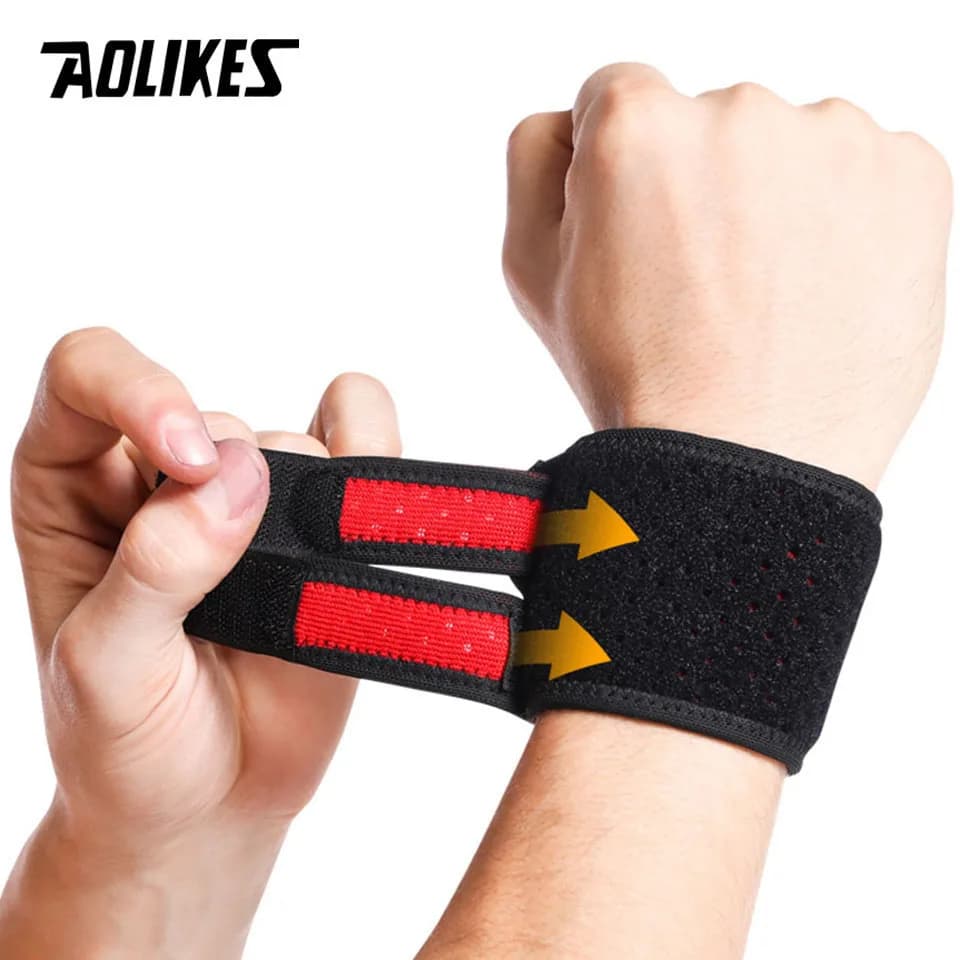 AOLIKES 1PC supporto regolabile supporto da polso palestra impacchi da polso polsino pallacanestro Tennis sollevamento pesi supporto da polso Tunnel carpale