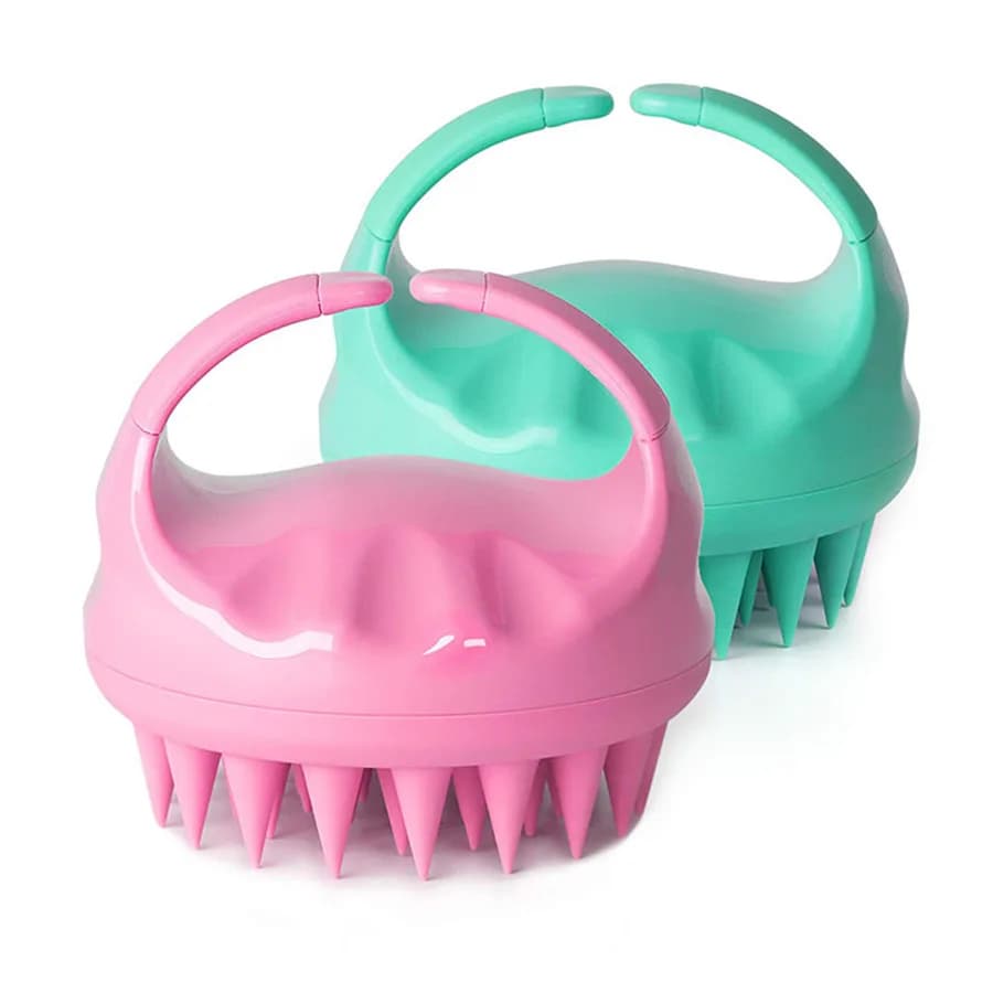 Pettine per massaggio del cuoio capelluto in Silicone per la testa Shampoo per il corpo pettine per il lavaggio dei capelli spazzola per la pulizia dei capelli Scrubber per doccia