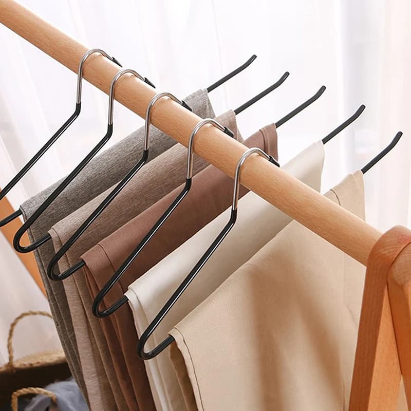 Pantaloni antiscivolo in metallo Open-end appendini per pantaloni appendini per pantaloni organizzatori forniture per la casa conservazione dei vestiti