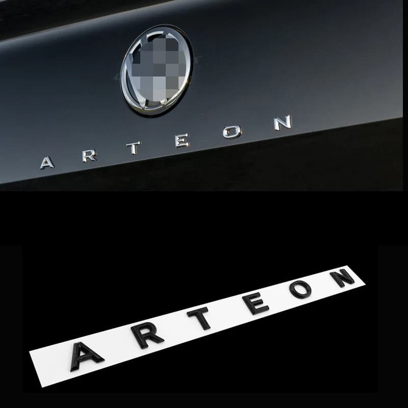 3D Font Letter Logo For VW CC Arteon Car Styling Modified Trunk Logo Black Badge Sticker Car Decoration Accessories