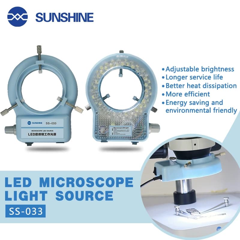 Sunlight SS-033 LED Microscope Light Source Single Binocular Cylinder Stereo Microscope Integrated Lamp Ring HAS Led Light Ring