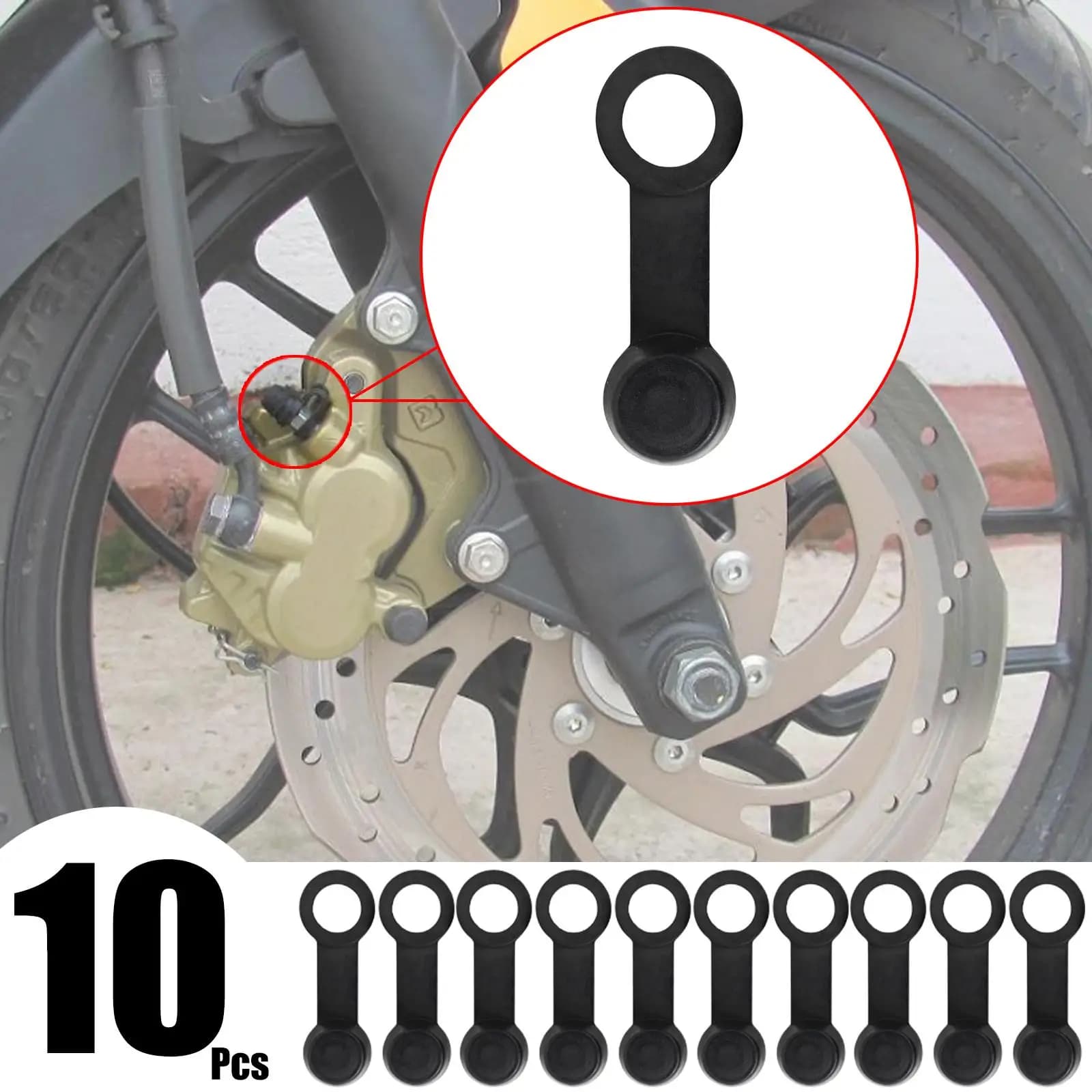 10 X Universale Pinza Freno Tappo Antipolvere Spurgo Capezzolo Vite Pompa Spurgo Moto Bici Accessori Auto Moto Gomma 8mm Auto