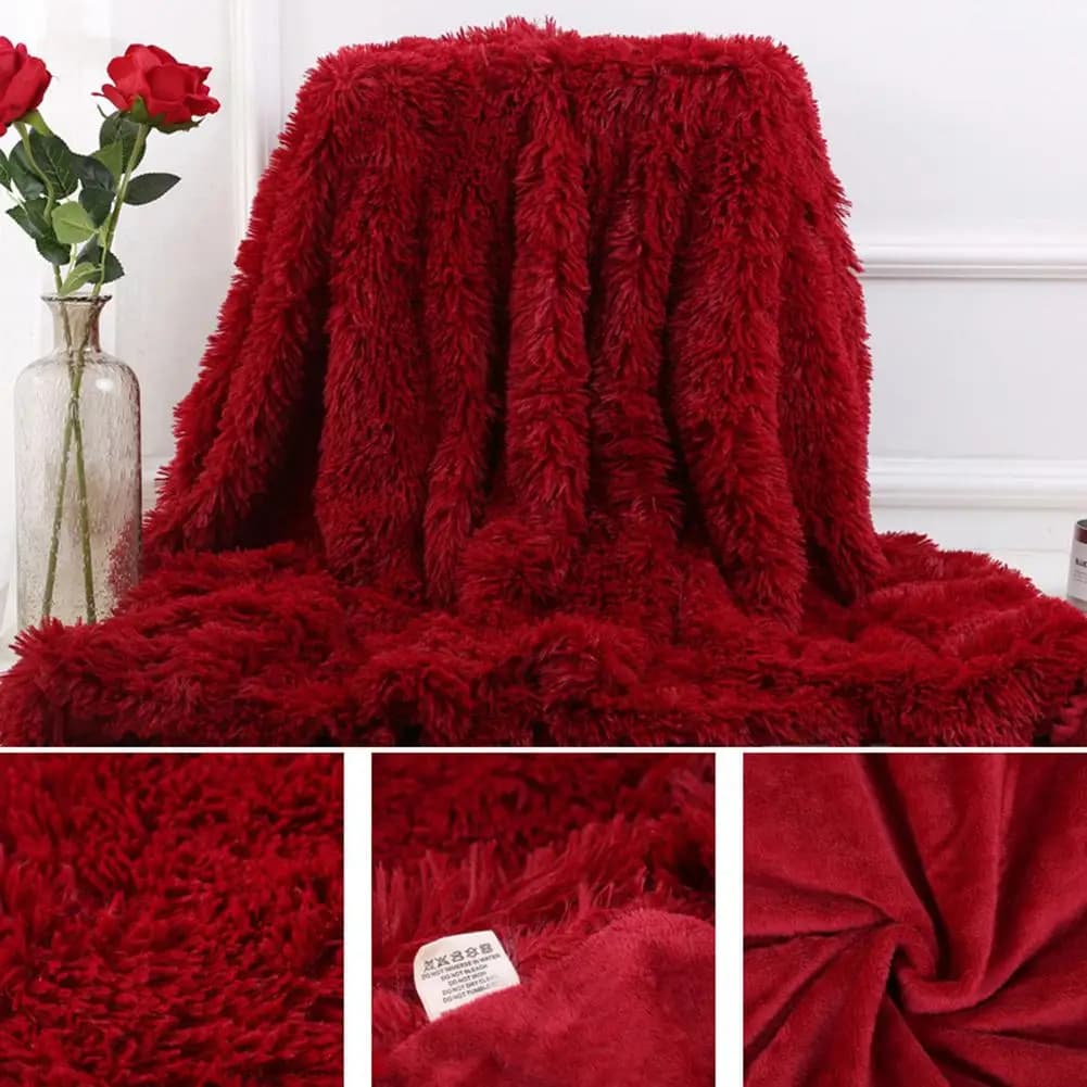 80x120cm morbido soffice Shaggy caldo letto divano copriletto lenzuolo coperta decorazioni natalizie per trapunta domestica
