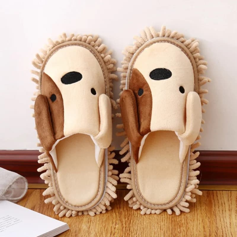 Pantofole unisex Lui Mop per l'inverno, donna e uomo, bagno, antiscivolo, per la pulizia dei piedi asciutti, pantofole da pavimento, scarpe da mop per la casa
