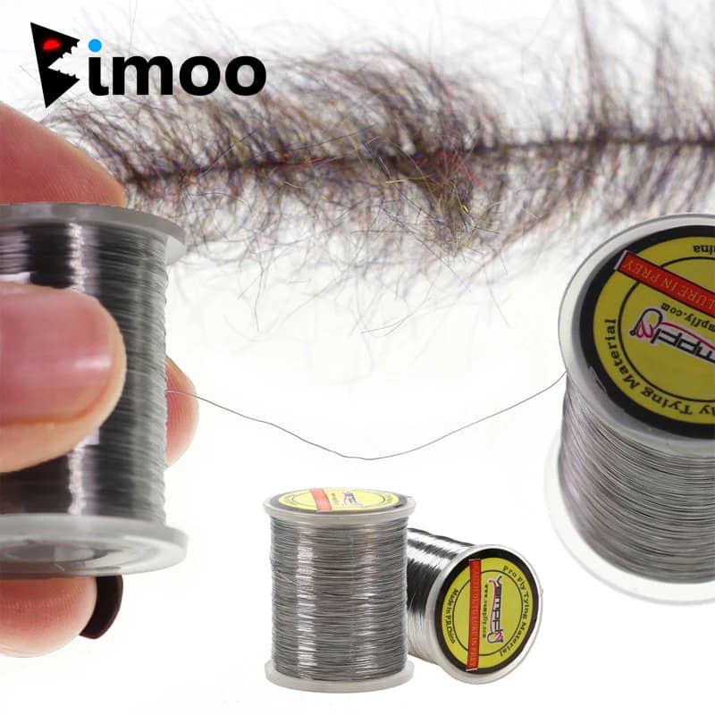 Bimoo 0.1mm 100m e 200m Spazzola per doppiaggio in acciaio inossidabile Filo per legare mosche Filo per corpo ponderato per stelle filanti Big Pike