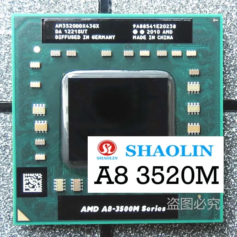 AMD A8-Series A8-3520M A8 3520M Processore CPU quad-core quad-thread da 1,6 GHz AM3520DDX43GX Socket FS1