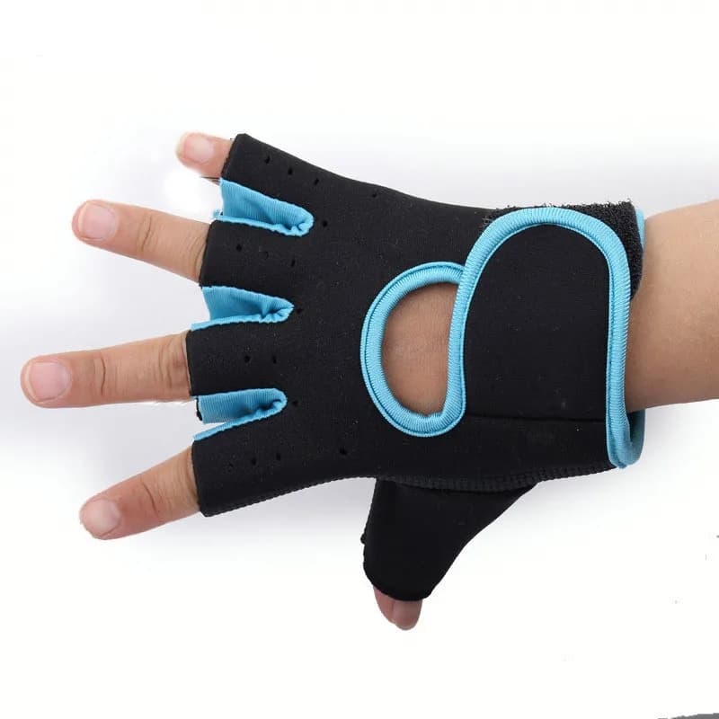 Half finger gloves for fitness exercises, gym, hiking, training for men and women