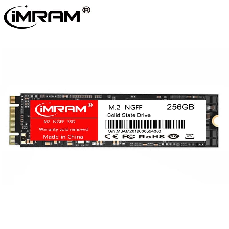 IMRAM marca M2 2280 SSD NGFF SATA 64G 32GB 256GB 512GB 1TB HDD M.2 NGFF SSD 2280mm 2TB 128G HDD disco duro per computer portatile