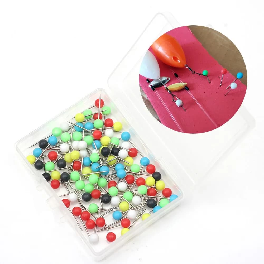 100 pcs/box Rig Safe Spare Parts Pins Plastic Round Head Large PinRound Head Lenght Wrap Drawing Point Accessories