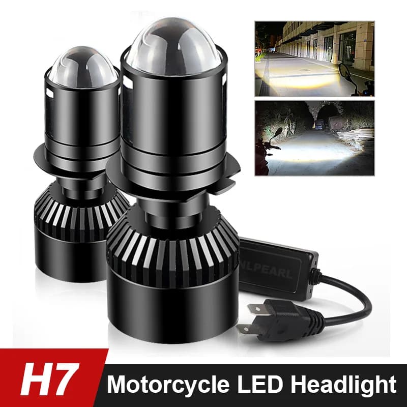 Faro moto H7 LED mini proiettore lente moto lampada lampadine faro per HONDA CBR1000RR SP CBR600RR 300RR 6000K 12V