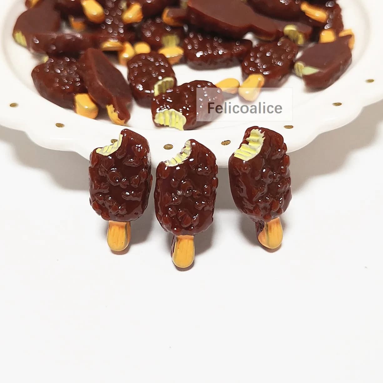 10 pz simulato gelato al cioccolato ghiacciolo polimero melma giocattolo per bambini Charms modellazione argilla accessori fai da te bambini plastilina