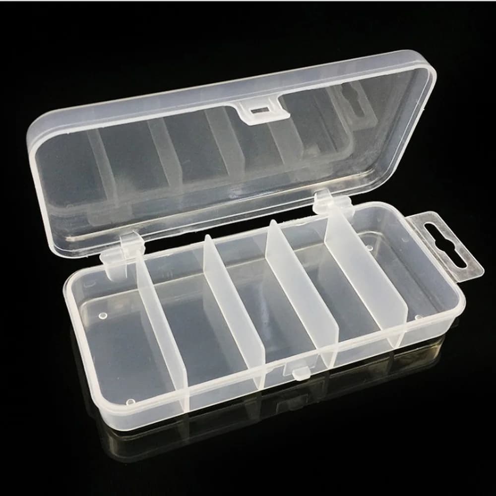 1 pcs transparent plastic storage box fishing recall or love fishing spoon bait jewelry box fish equipment boxes