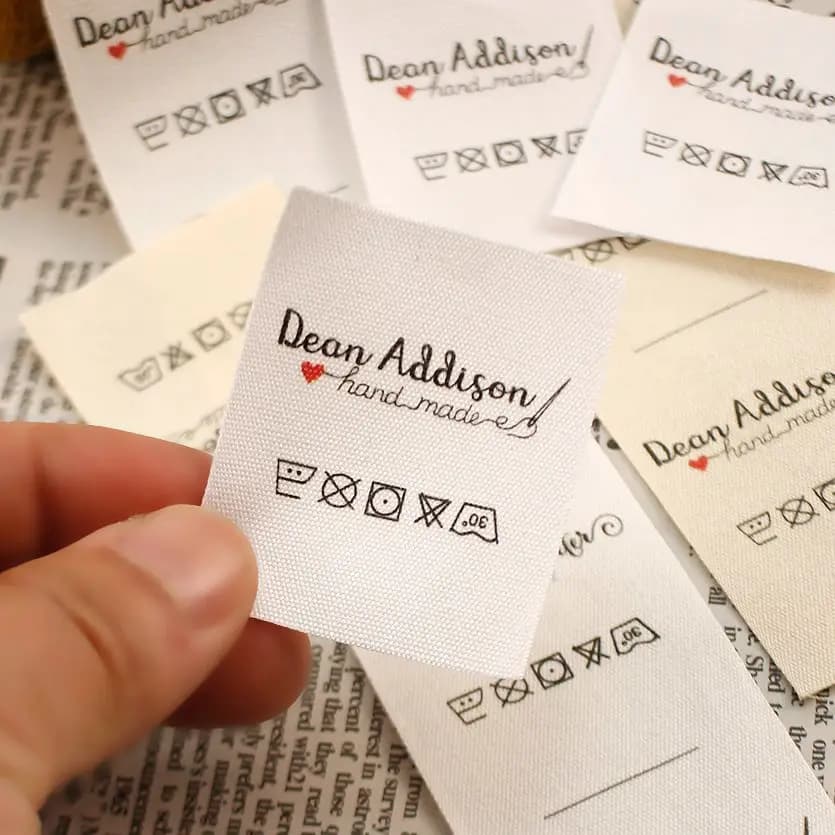 40x50mm Cotone con logo o testo Etichetta accessori per cucire, etichette per cose lavorate a maglia, personalizzato, personalizzato, etichetta fatta a mano, etichette regalo