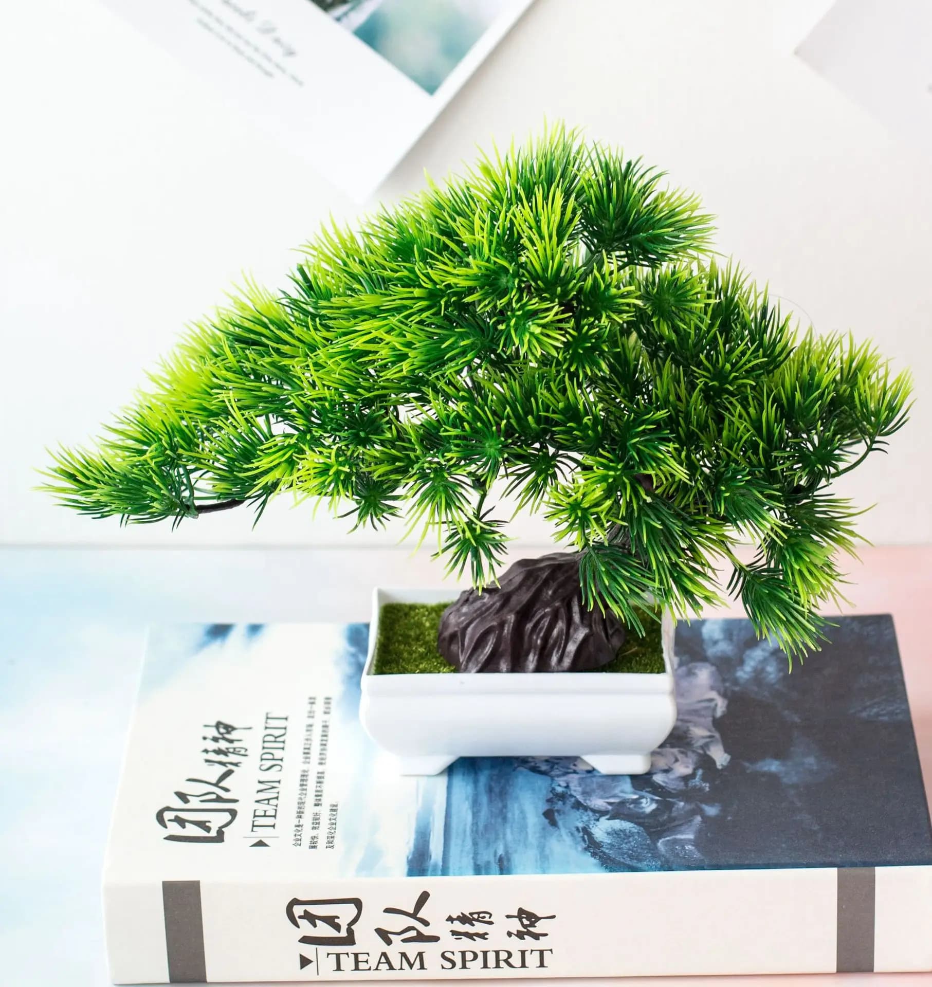 Artificial Plants Make yourself Simple Bonsai Small Tree Plants Fake Flowers Vase Ornaments Bathroom Home Decorations Hotel Garden Decorations