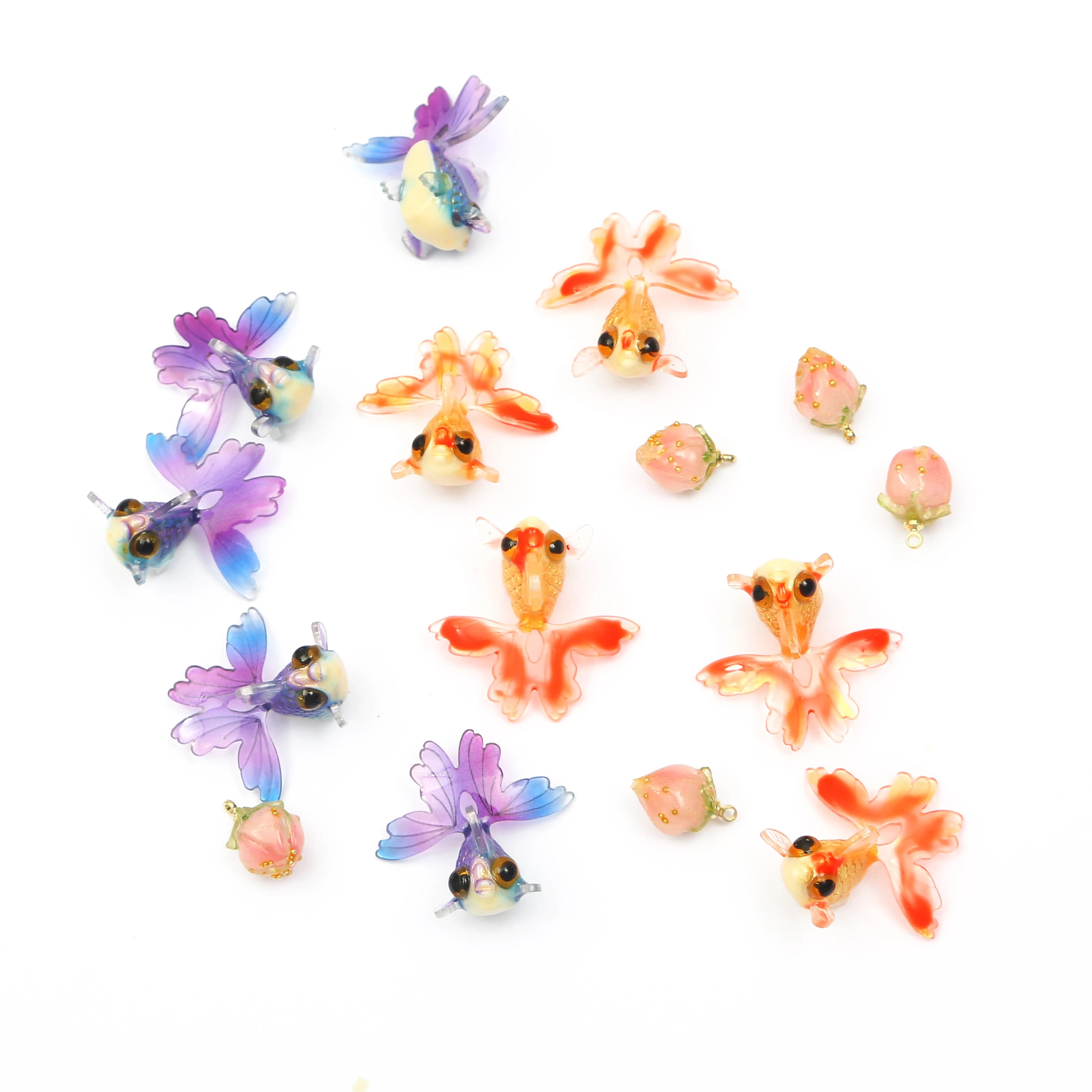 1 pz/borsa Acrilico Pesci Rossi di Figura della Fragola Pendenti E Ciondoli Perle Perline di Pandents Per Gioielli FAI DA TE Orecchino Creazione di Gioielli Collane Accessori