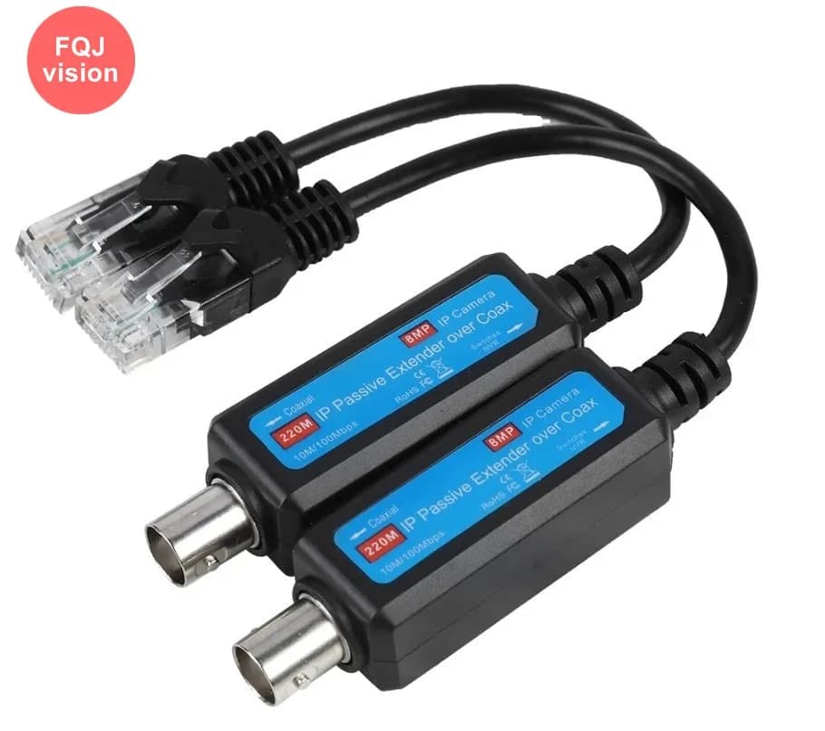 IP POE Extender passive on coaxial 10/100Mbps IP transmitter to coaxial transmission cables for IP network camera