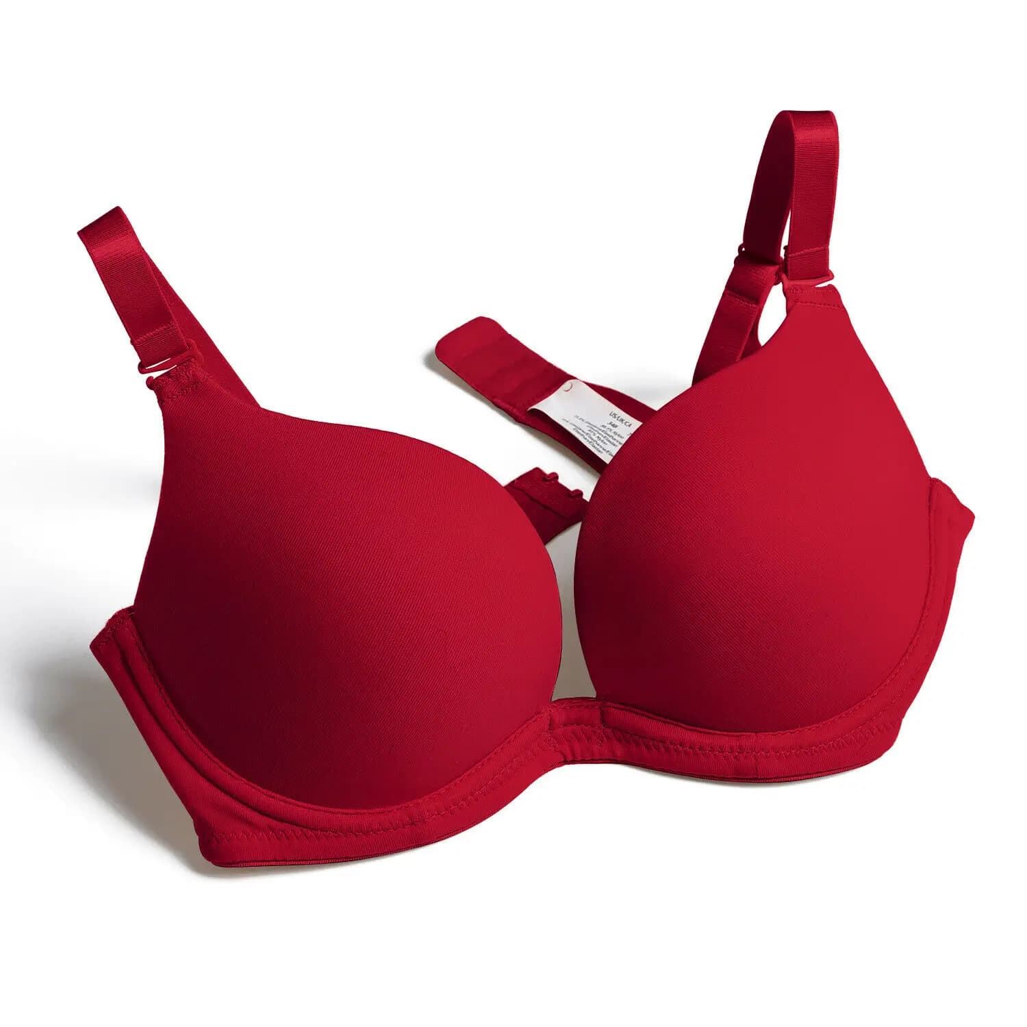 Vgplay Reggiseno sexy New Red Push Up Lingerie Cinghie convertibili Solido Intimo profondo Cinghie trasparenti Reggiseno