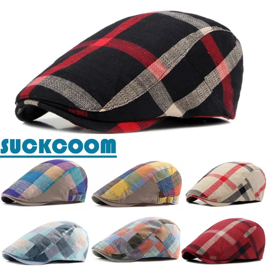 Uomo Donna Classico stile Englad Berretti scozzesi Berretti Casual Berretti sportivi unisex Cappelli in cotone Boina Casquette Berretto piatto Berretto da pittore