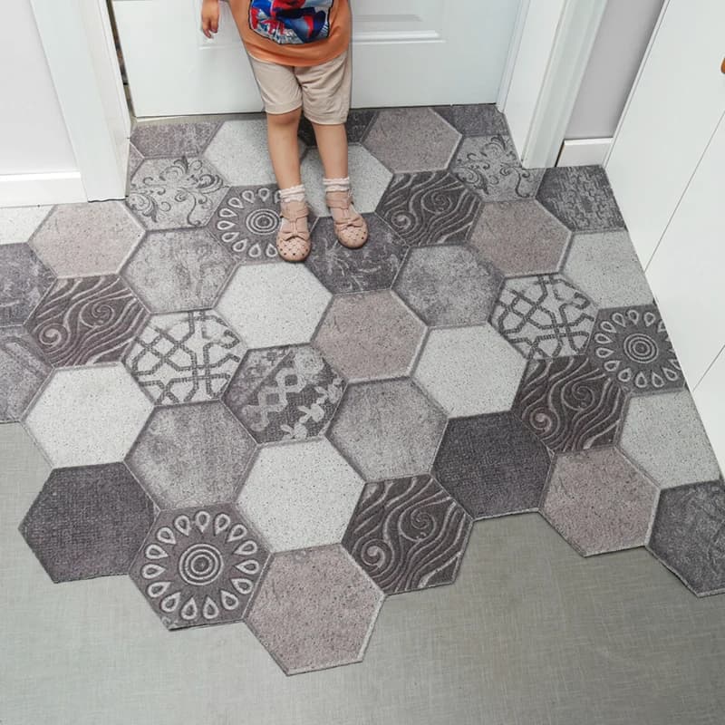 Zerbino per interni tappetino per porta anteriore posteriore tappeto Boho scozzese marrone tappetini per fango a basso profilo antiscivolo all'interno ingresso Dirts Trapper tappeto grande