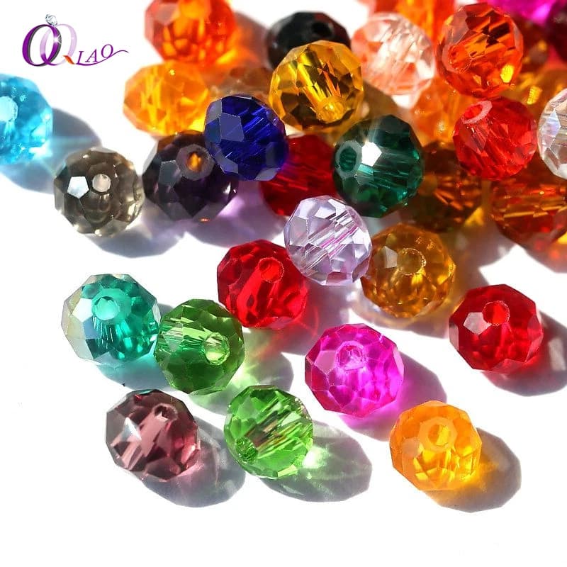 Buy 1 and Get 1 Free 4mm Glass Beads Round Crystal Beads Colorful Spacer Bead For Bracelet Jewelry Making DIY Total 300PCS