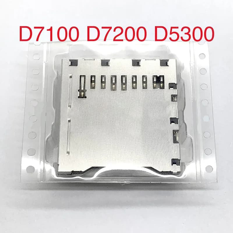 NEW For Nikon D7100 D7200 D5300 SD Memory Card Reader Slot Holder Camera Repair Replacement Spare Part