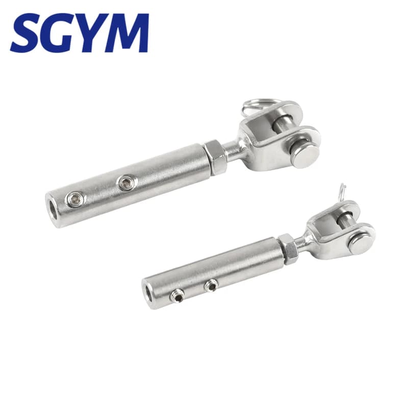Ringhiera per cavi Cavo metallico 1,5/2/3/4/5/6/8mm Terminale di tensione della mascella della forcella Raccordo Ancoraggio a ginocchiera con bulloni a vite senza testa esagonale