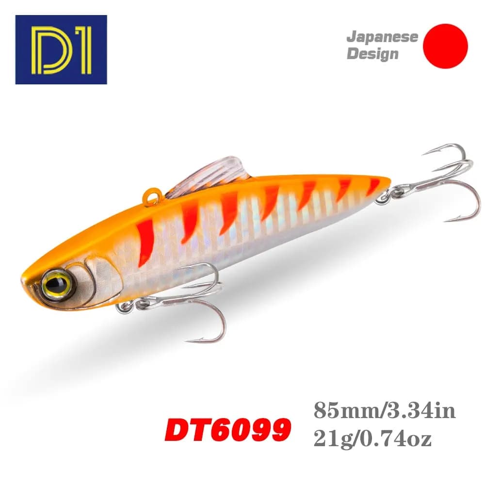 D1 Affondamento VIB Inverno Richiamo di Pesca sul Ghiaccio Vibrazione di Rattlin 85mm 21g Esca Dura Wobblers Lunga Casting per Spigola Luccio Attrezzatura da pesca