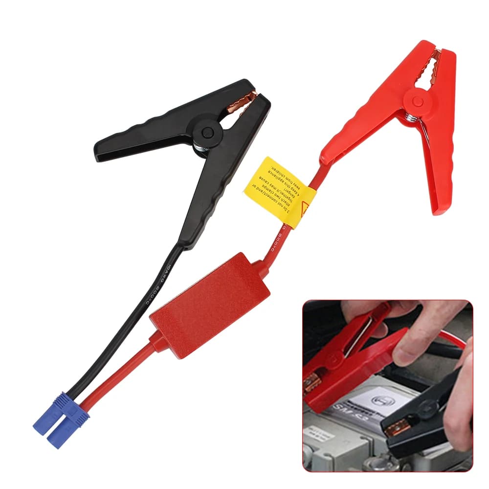 Con connettore a spina EC5 Jump Starter Clip a coccodrillo 12V morsetti per cavi di emergenza per batteria di emergenza per accessori per camion per auto universali