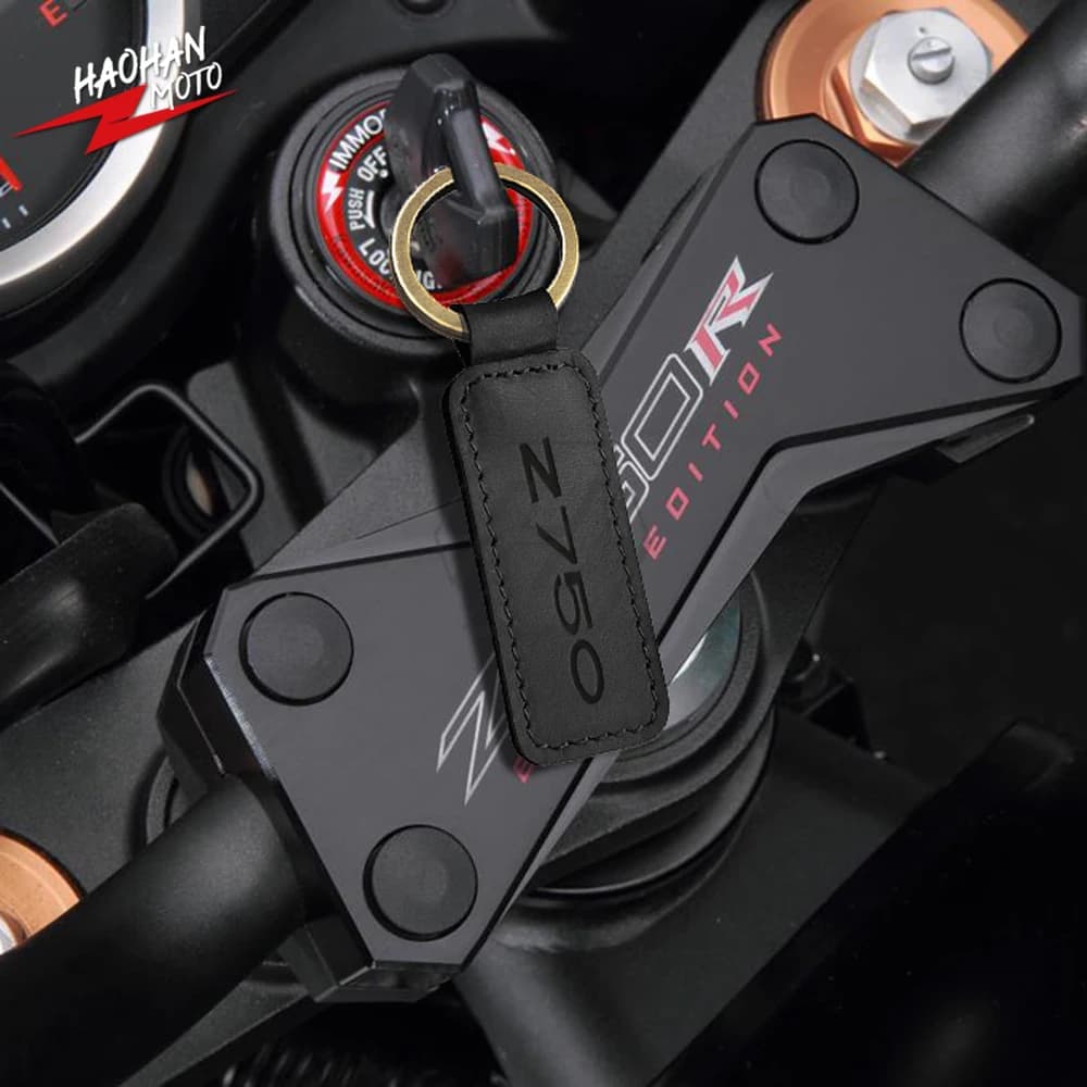 Per Kawasaki Z750 modelli Ninja portachiavi moto portachiavi pelle di cavallo pazzo portachiavi