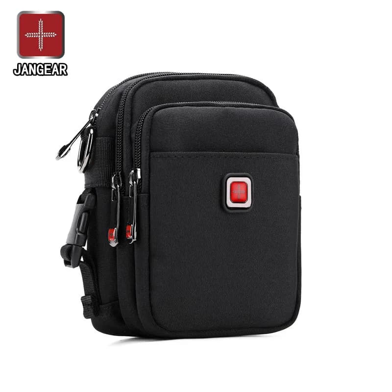 JANGEAR Men's Shoulder Bag Men's Shoulder Bag Casual Men's Bag Waterproof Shoulder Strap With Zipper can wear a multipurpose Mini Belt