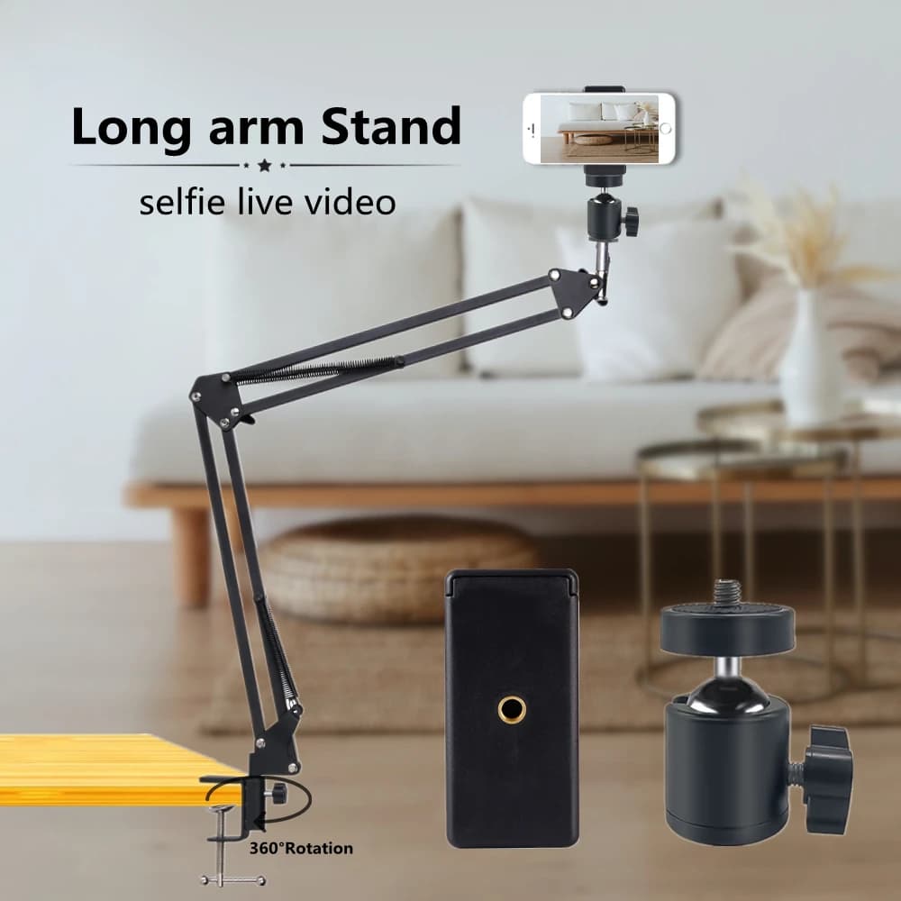COOL DIER NUOVO telefono treppiede per fotocamera supporto da tavolo set fotografia regolabile con supporto per telefono per Nikon per luce ad anello a LED