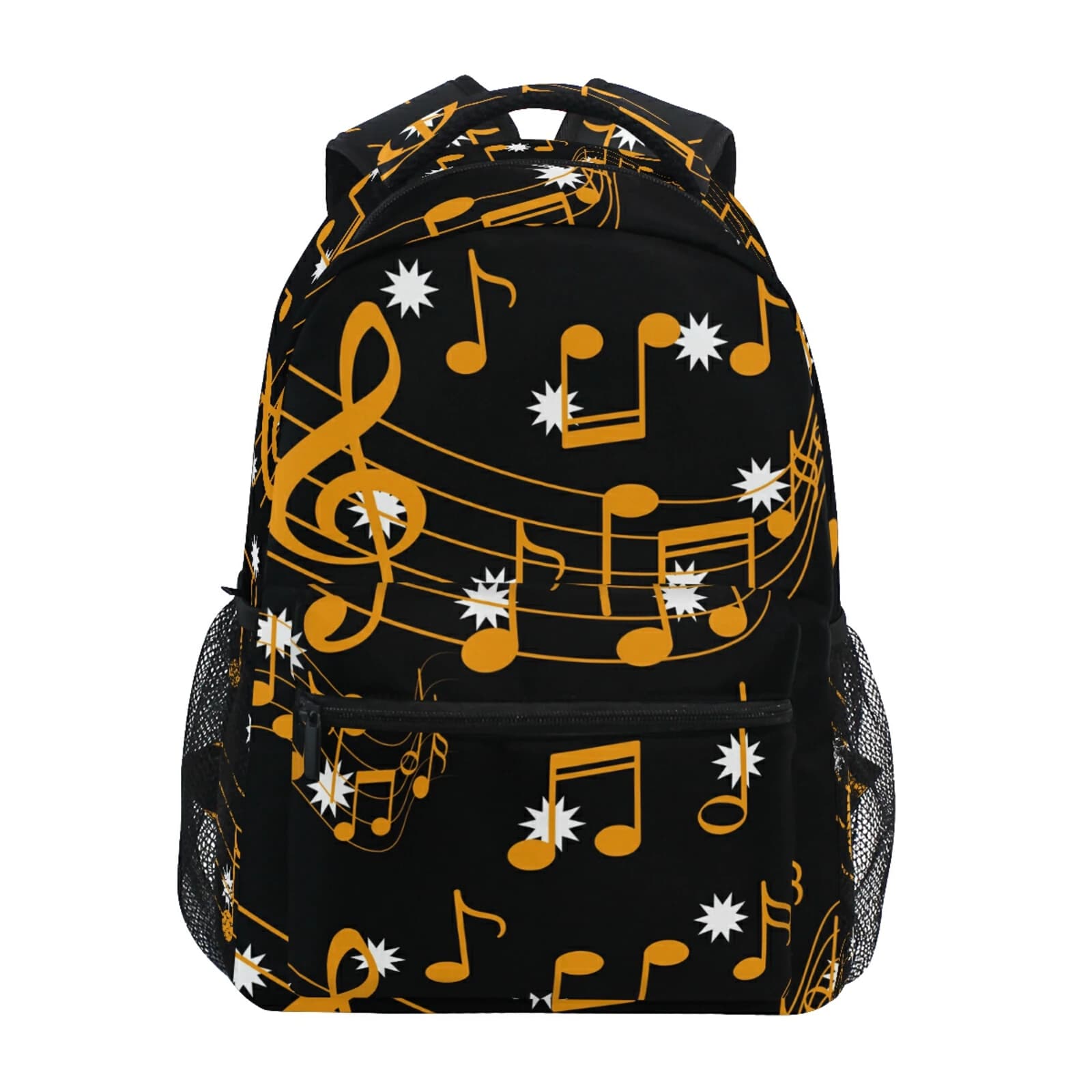 Nuovo zaino Adolescenti Studenti Libro scolastico Nota musicale Modello Laptop Mochila Vendita calda Uomo Donna Ragazzi Ragazze Zaino giornaliero Nero