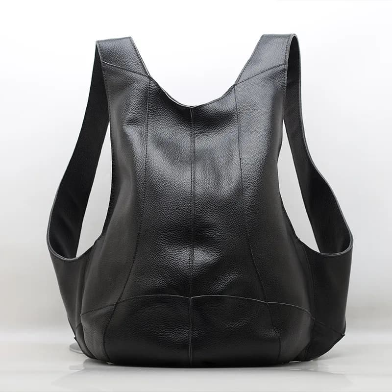 Zaino classico da uomo con cerniera posteriore antifurto borsa da viaggio grande per moto borse da scuola in vera pelle per bagagli maschili per adolescenti