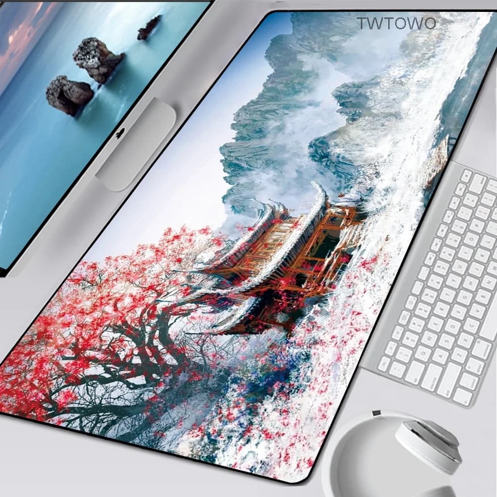 XXL Great Wave Off Mouse Pad Art Large Overlock Edge Mat Rubber Speed PC Computer Gaming Mousepad Waterproof Desk Keyboard Mat
