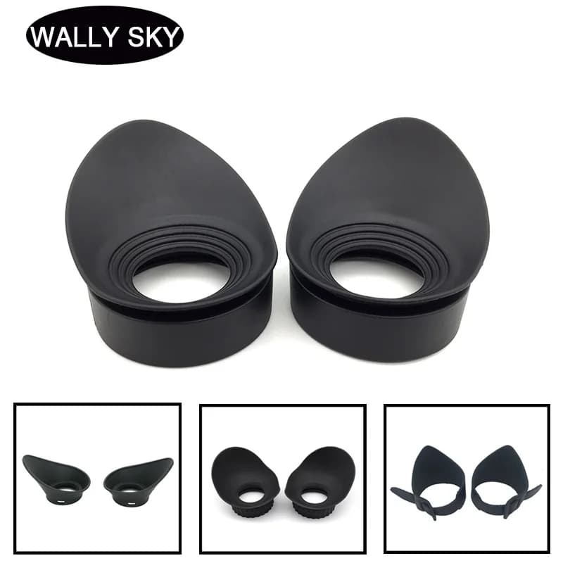 2 pezzi oculare in gomma morbida protezioni per gli occhi diametro interno 34-56 mm protezione per gli occhi per binocolo per microscopio telescopi coppe per gli occhi copertura per gli occhi