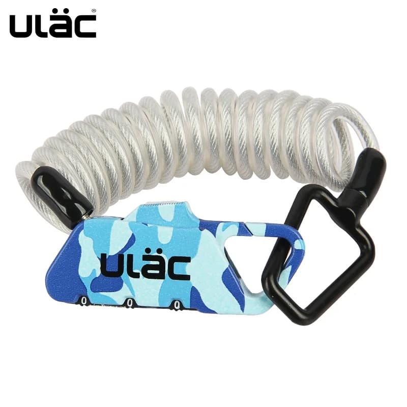ULAC Mini Bicycle Cable Lamp 3 Digits Anti-theft Cycling Helmet Slurry 1.2 m Road Bike Backpack Ultralight Cable Pad