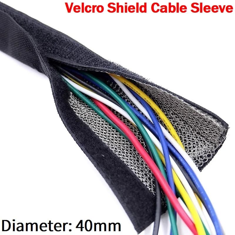 Guaina per cavo schermata 40mm con nastro isolante in Velcro guaina in Nylon guaina anti-interferenza elettromagnetica avvolgimento del filo