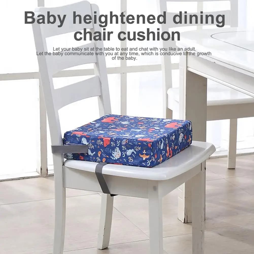 HOT Booster Seat sedia da pranzo con 2 fibbie di sicurezza regolabili cuscino lavabile e spesso per bambini cuscino per seggiolone per bambini