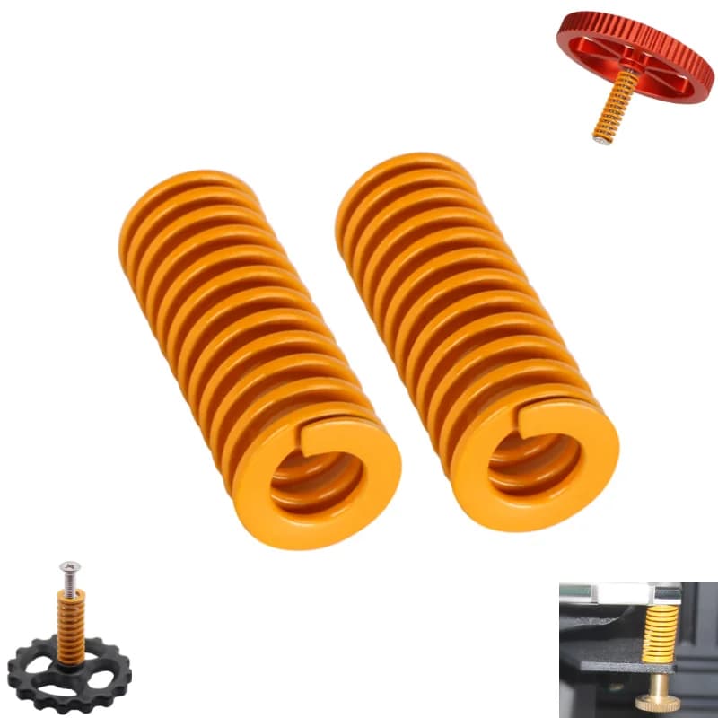 Rampe 4 pezzi giallo livellamento molla stampante 3D parti 10*25MM livellamento Heatbed per CR10 Reprap Ender 3 Anet A8 stampante 3D letto caldo