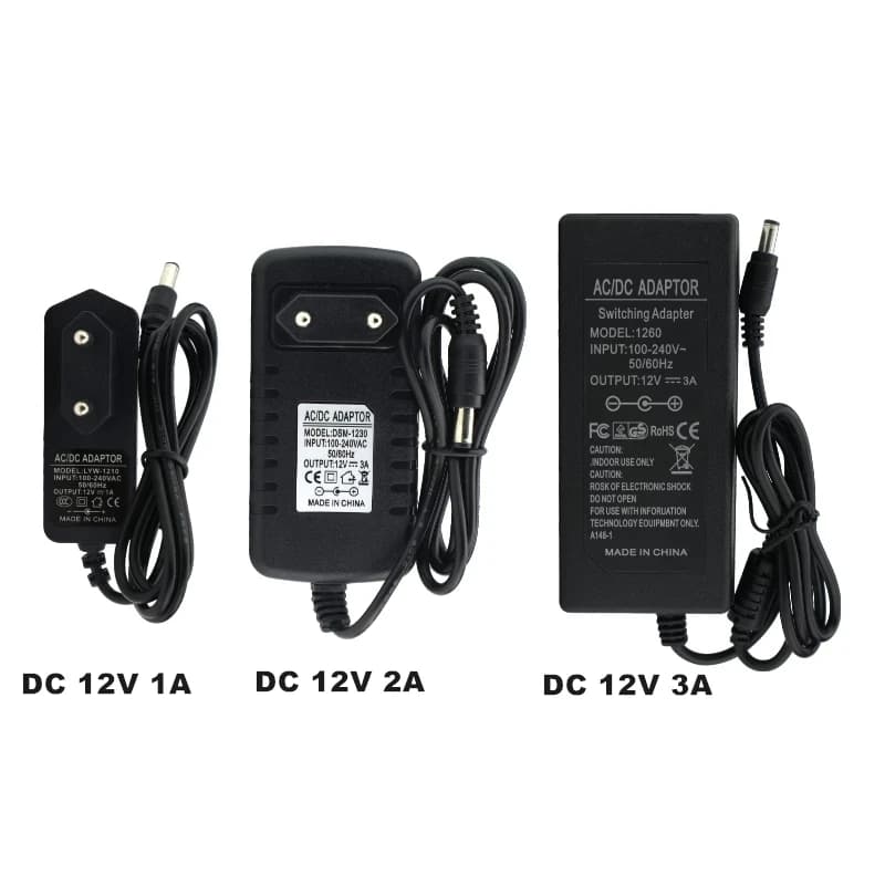 DC 12V 1A 2A 3A 5A 10A CCTV Camera Power Supply AC 100-240V to DC 12V Power Adapter for Security System AU EU US UK Plug