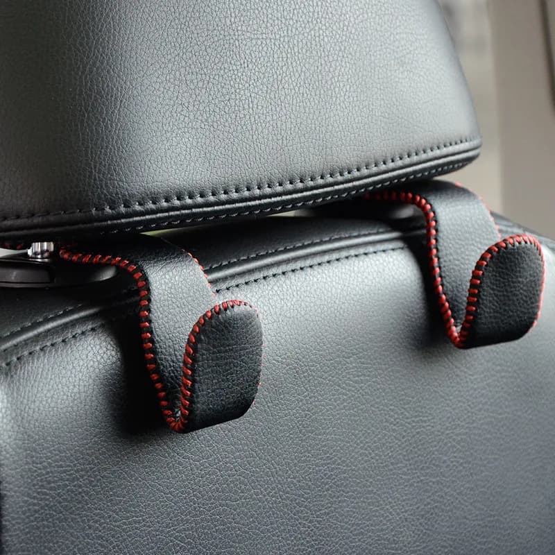 1 pz portaoggetti per ganci poggiatesta Auto borse appese chiusura automatica sedile posteriore Organizer portapacchi posteriore in pelle PU portatile