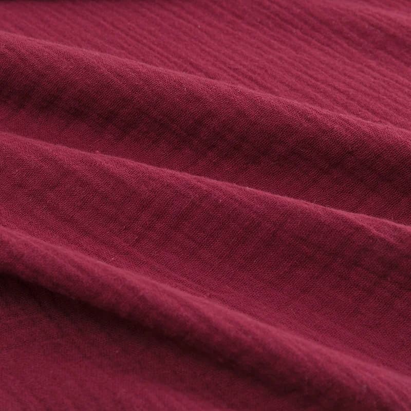 135x100cm Eco-Friendly Dyed Double Layer Gauze Fabric Soft Crepe Cotton Fabric Sewing Material Fluorescent-Free W300530