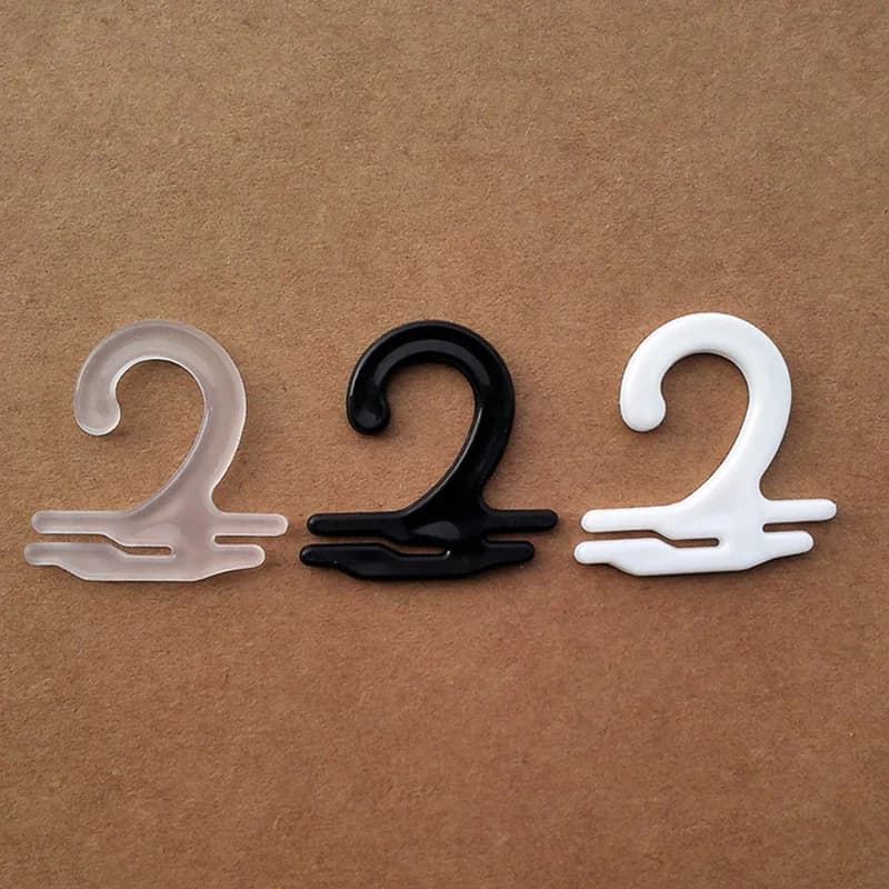 1000pcs appendini per calzini in plastica calzini in PP gancio appendiabiti portatile per imballaggio calza traslucido bianco nero