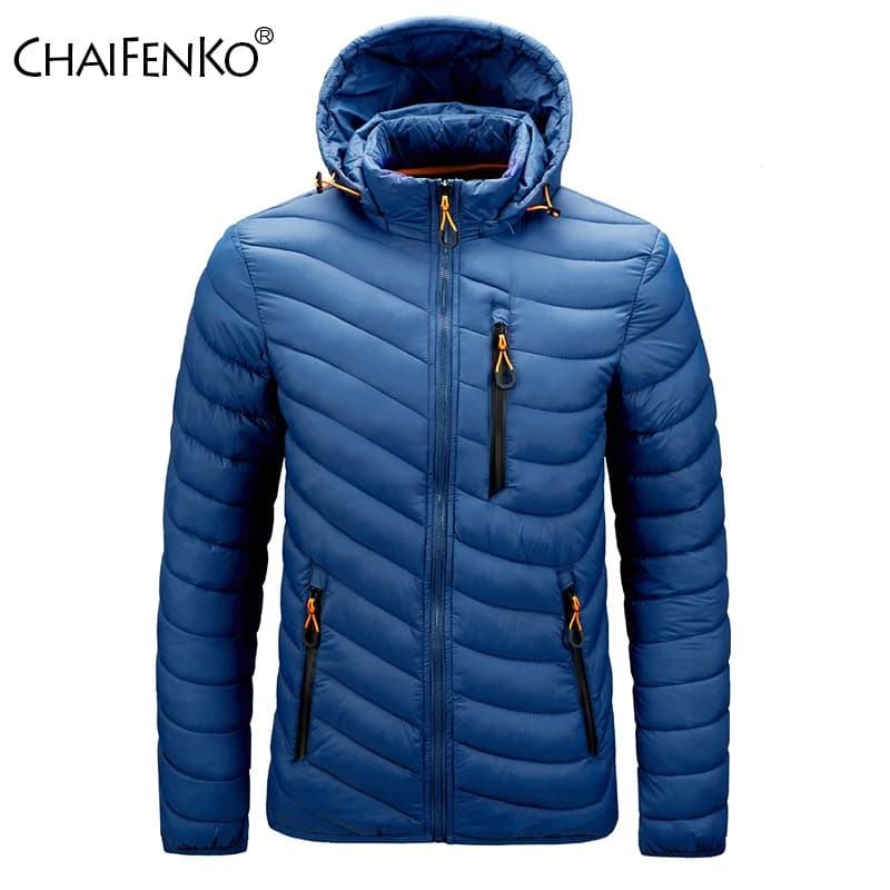 CHAIFENKO Brand Winter Warm Jacket Men's Raincoat 2025 New Autumn Thickness With Hood Parka Mens Fashion Casual Jacket Mens Mens Coat