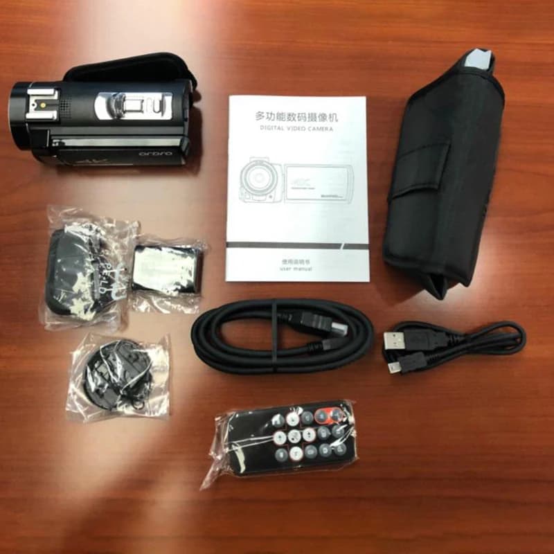 Fotocamera digitale 4K HD Videocamera isoion professionale Visione notturna WIFI MIC Touch screen da 3,0 pollici Videocamera Supporto Obiettivo esterno