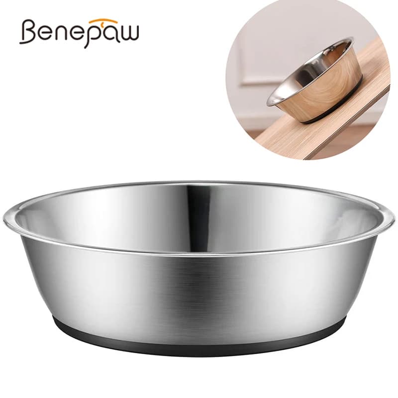 Benepaw Anti Skid In Acciaio Inox Ciotola Ciotola di Acqua Cibo Con Silicone Zerbino No Spill Durevole Non Tossico Pet Feeder Cucciolo Potabile